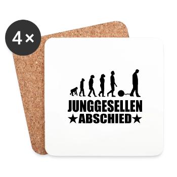 Junggesellenabschied - Untersetzer (4er-Set) - Weiß - Vorne