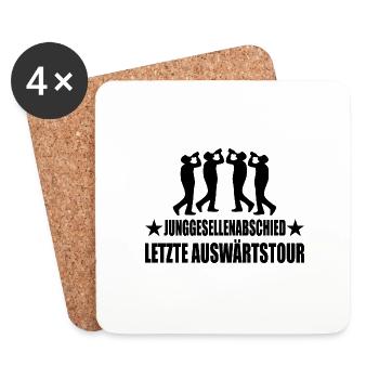 Junggesellenabschied - Untersetzer (4er-Set) - Weiß - Vorne