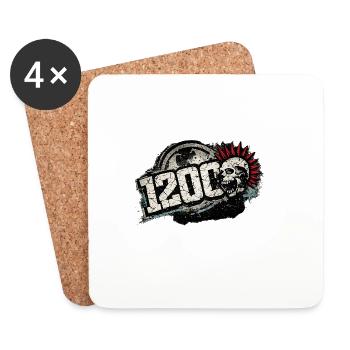 1200_Punk - Coasters (set of 4) - white - Front
