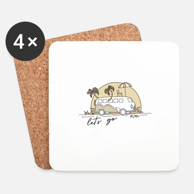 Sunny side 1 - Coasters (set of 4) - white