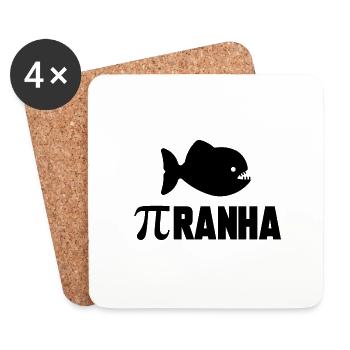 piranha - Dessous de verre (lot de 4) - blanc - Devant