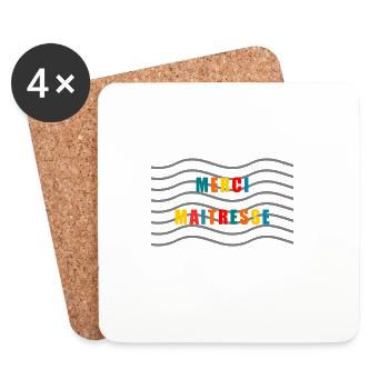THANK YOU. MISTRESS. MASTER. THANK YOU MISTRESS - Coasters (set of 4) - white - Front