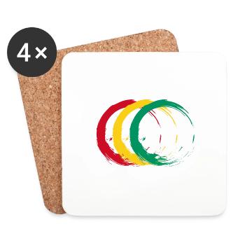 Guinée - Dessous de verre (lot de 4) - blanc - Devant