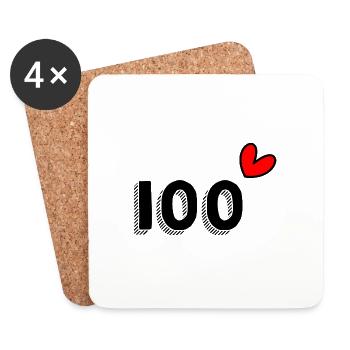 100 YEARS. 100th ANNIVERSARY. ANNIVERSARY 100 YEARS. - Coasters (set of 4) - white - Front