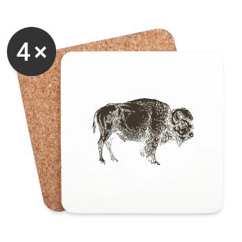Wildtiere - Untersetzer (4er-Set) - Weiß - Vorne