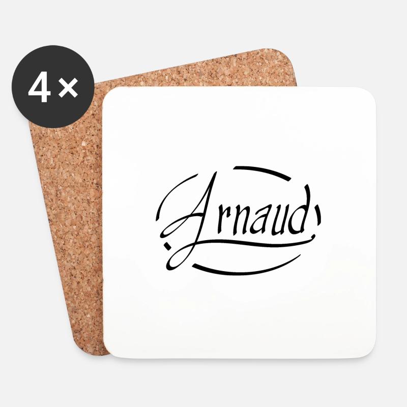 Arnaud - Dessous de verre (lot de 4) - blanc