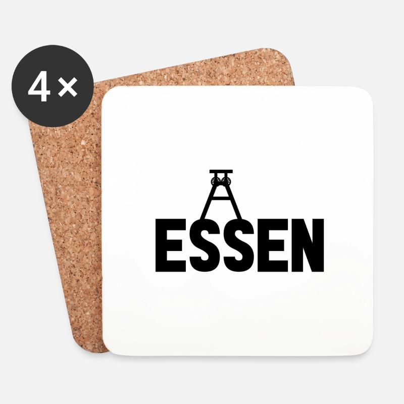 Essen - Untersetzer (4er-Set) - Weiß