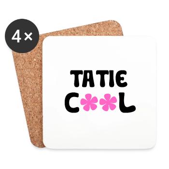 tatie cool - Dessous de verre (lot de 4) - blanc - Devant