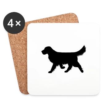 Hund - Untersetzer (4er-Set) - Weiß - Vorne