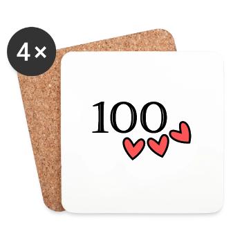 100 YEARS. 100th ANNIVERSARY. ANNIVERSARY 100 YEARS. - Coasters (set of 4) - white - Front