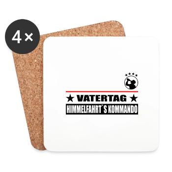 Vatertag - Untersetzer (4er-Set) - Weiß - Vorne