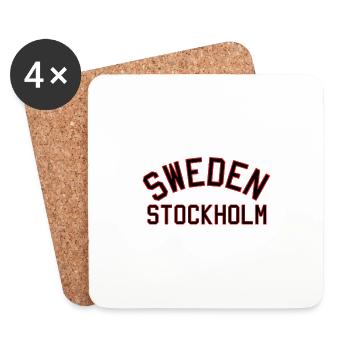 Suède Stockholm - Dessous de verre (lot de 4) - blanc - Devant