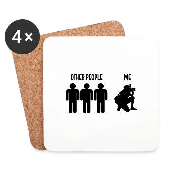 Photographer Photography Gift Saying Funny - Coasters (set of 4) - white - Front