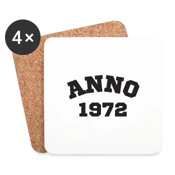 Anno 1972 Birthday Year of birth - Coasters (set of 4) - white - Front