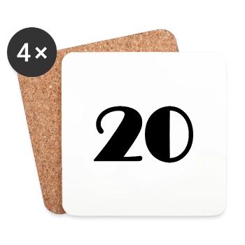 20.20 YEARS,20TH ANNIVERSARY,20 ANNIVERSARY,20 - Coasters (set of 4) - white - Front