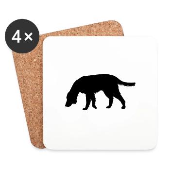 Hund - Untersetzer (4er-Set) - Weiß - Vorne