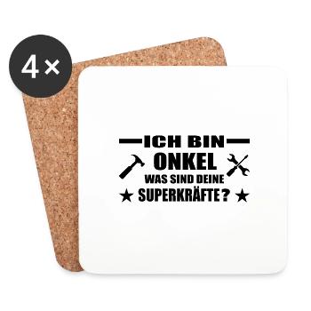Onkel - Untersetzer (4er-Set) - Weiß - Vorne
