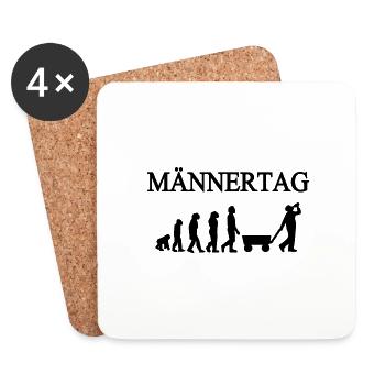 Vatertag - Untersetzer (4er-Set) - Weiß - Vorne