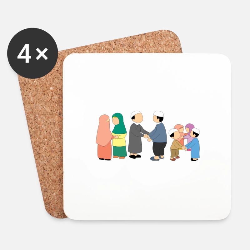 Ramadan Mubarak muslim islam Fasten moslem Allah - Untersetzer (4er-Set) - Weiß