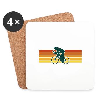 Fahrrad - Untersetzer (4er-Set) - Weiß - Vorne