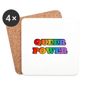 Queer Power - Coasters (set of 4) - white - Front