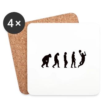 Basket-ball basket-ball basketteur - Dessous de verre (lot de 4) - blanc - Devant