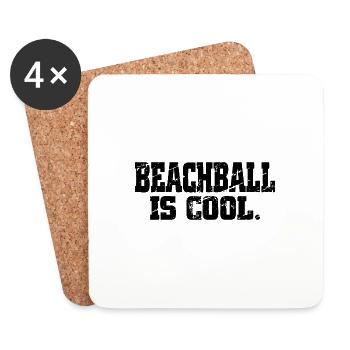 Balle de plage - Dessous de verre (lot de 4) - blanc - Devant