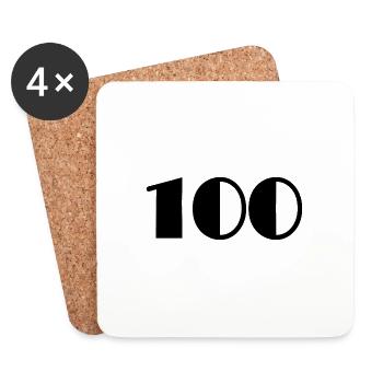 100 YEARS. 100th ANNIVERSARY. ANNIVERSARY 100 YEARS - Coasters (set of 4) - white - Front