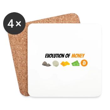 Evolution Of Money - Coasters (set of 4) - white - Front