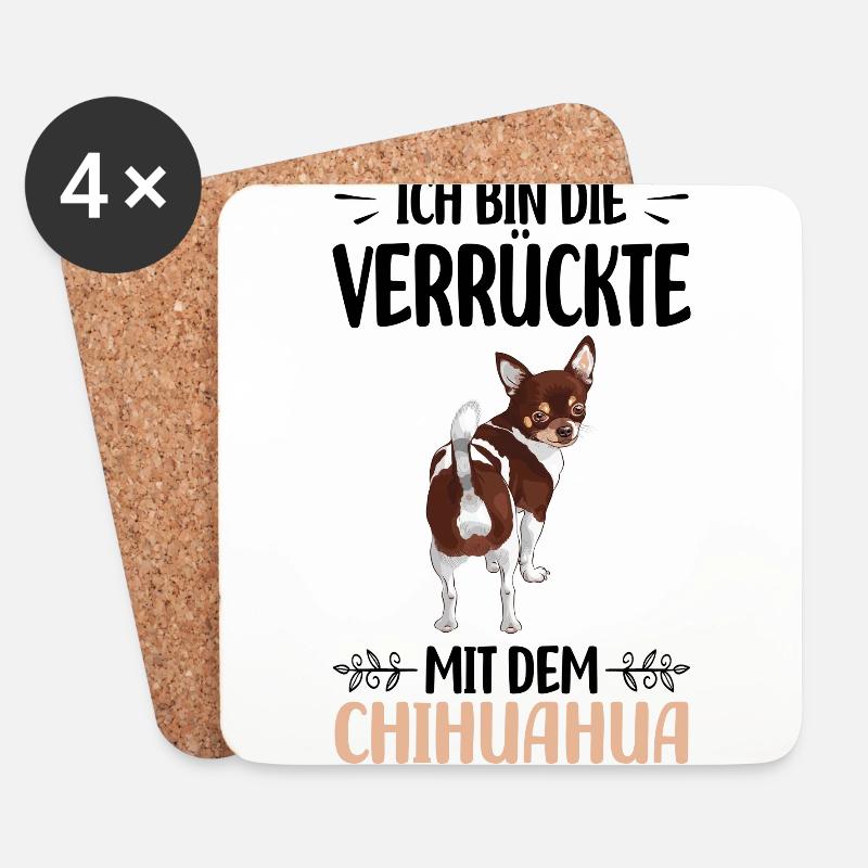 Chihuahua - Untersetzer (4er-Set) - Weiß