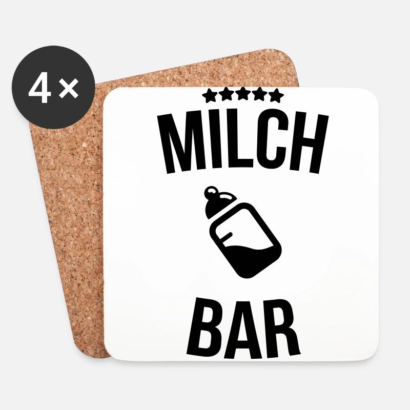 Milch Bar - Untersetzer (4er-Set) - Weiß