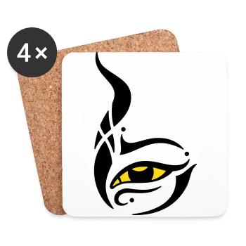 Unicorn Eye - Untersetzer (4er-Set) - Weiß - Vorne