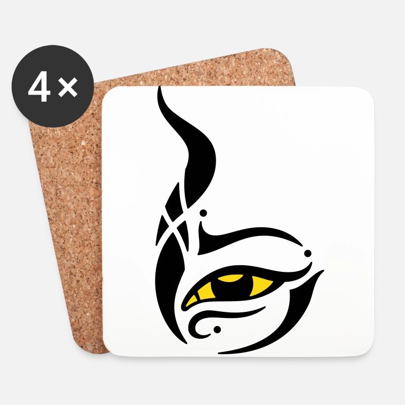 Unicorn Eye - Untersetzer (4er-Set) - Weiß