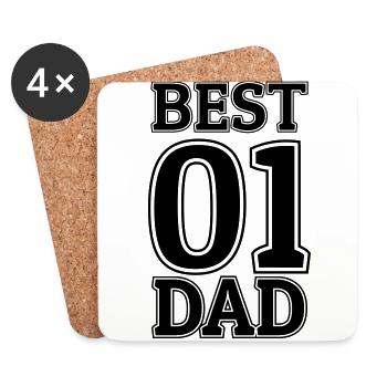 Best Dad - Coasters (set of 4) - white - Front