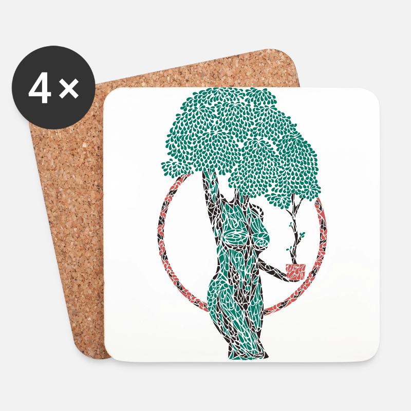 Lady Justice - Coasters (set of 4) - white