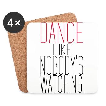 Dance Like Nobody Is Watching. - Danse shirt - Dessous de verre (lot de 4) - blanc - Devant