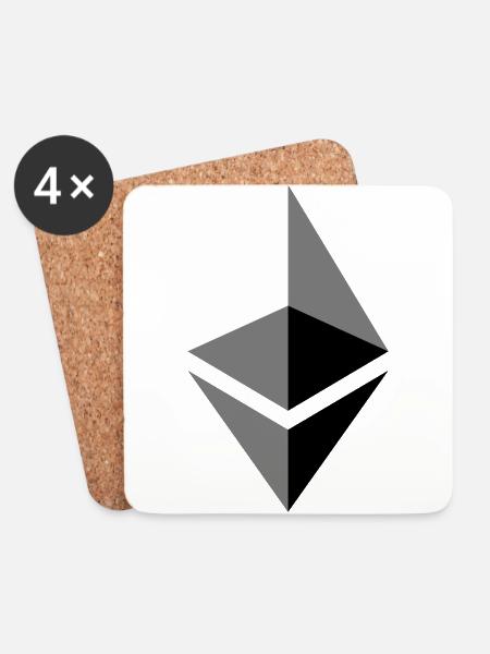etherium ether ETH - Untersetzer (4er-Set) - Weiß