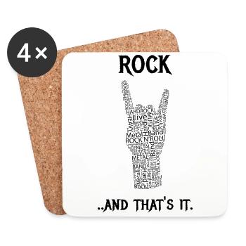 Rock und das ist es. - Untersetzer (4er-Set) - Weiß - Vorne
