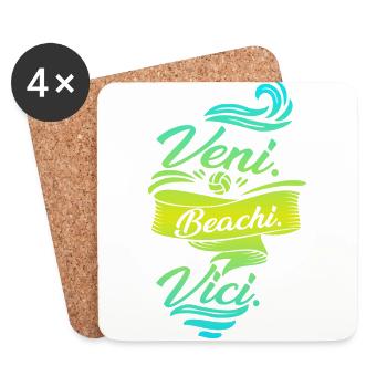 beach volleyball - Coasters (set of 4) - white - Front