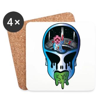SpaceHoop - Head Space - Coasters (set of 4) - white - Front
