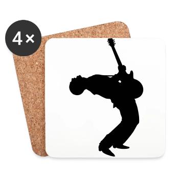 Tueur à la hache - Dessous de verre (lot de 4) - blanc - Devant