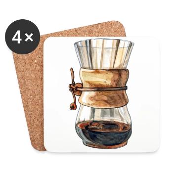 Chemex Karaffe - Untersetzer (4er-Set) - Weiß - Vorne