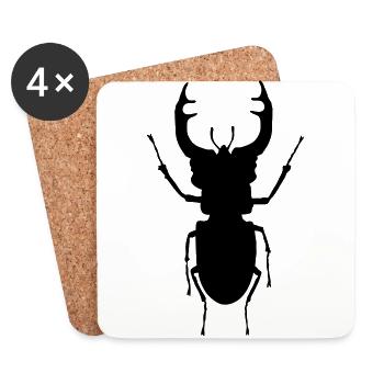 cerf_volant_c1 - Dessous de verre (lot de 4) - blanc - Devant