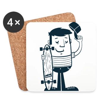 Do not Call It Skateboard - Coasters (set of 4) - white - Front