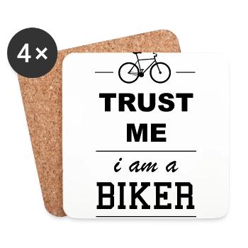 Trust me I´m a Biker 1c - Untersetzer (4er-Set) - Weiß - Vorne