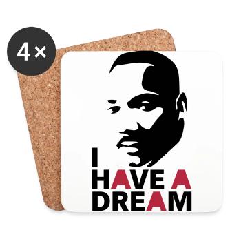 MARTIN LUTHER KING - Untersetzer (4er-Set) - Weiß - Vorne