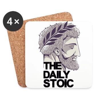 Marcus Aurelius | The daily stoic - Coasters (set of 4) - white - Front