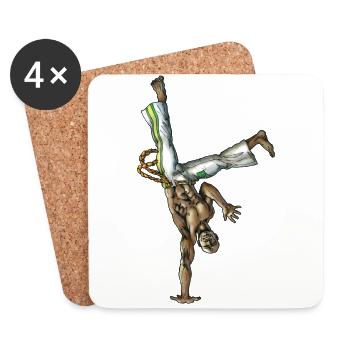 Capoeira - Dessous de verre (lot de 4) - blanc - Devant