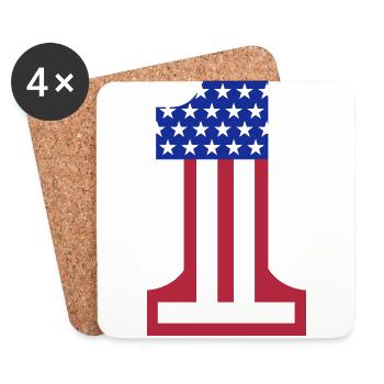Stars And Stripes 1 - Untersetzer (4er-Set) - Weiß - Vorne