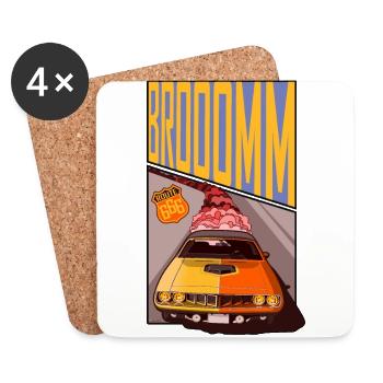 Route 666 - Coasters (set of 4) - white - Front